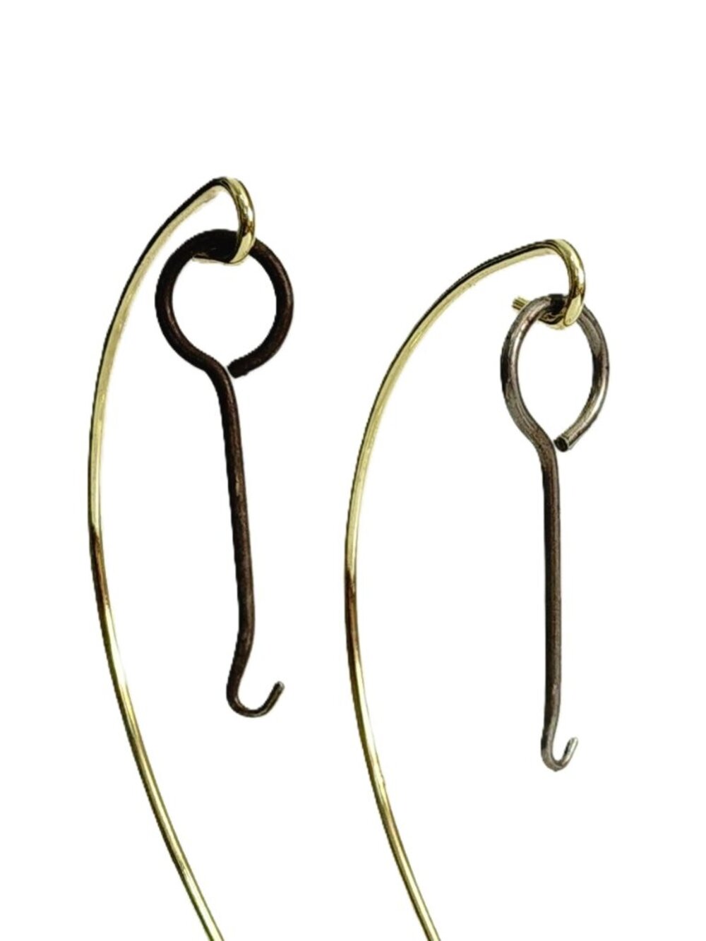 Button Boot Lace Corset Hook Pullers Set of 2 Antique Vintage